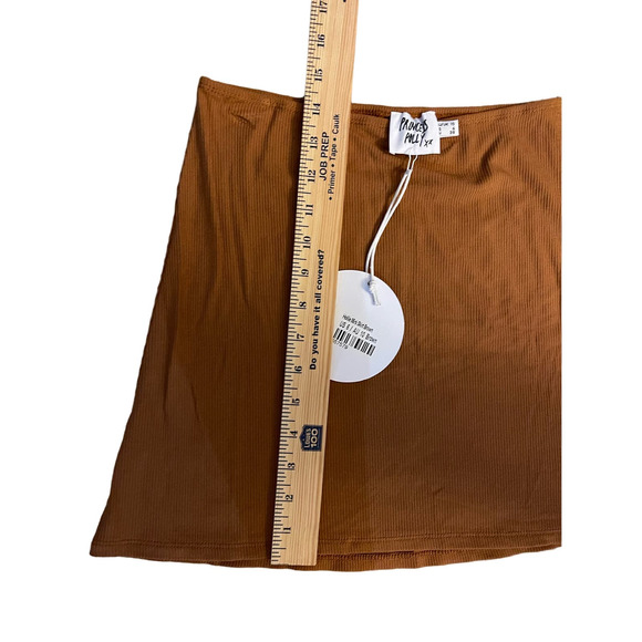 Princess Polly Ribbed Hollie Mini Skirt Brown‎ Size 6 - Picture 8 of 10